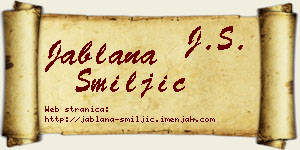 Jablana Smiljić vizit kartica